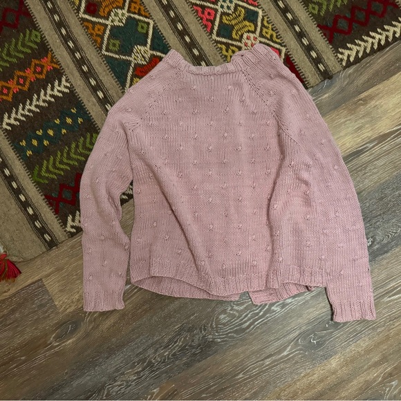 Handmade Bobble Sweater Sz M EUC 100% Cotton Dusty Pink - Picture 7 of 10